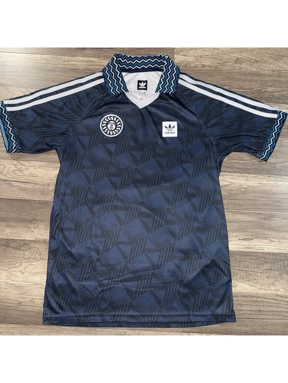 Adidas Skateboarding Bootleague Soccer Jersey Shirt Mens Small Polo Sun